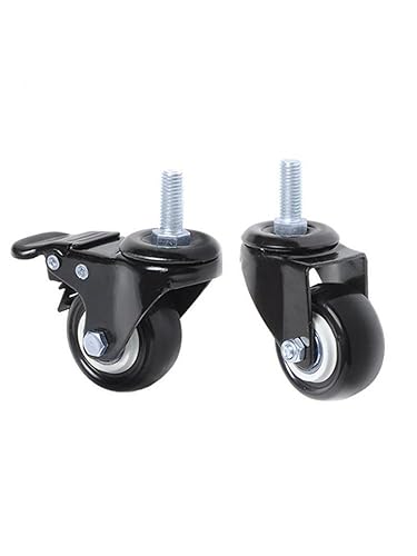 4 Teile/los 1,5/2 Zoll Universal Goldene Diamant Caster Bremse Pu Rad Polyurethan Möbel Lautsprecher Stumm Hersteller Großhandel (Color : 1.5 inch 10x25mm-01) von AVIMYA