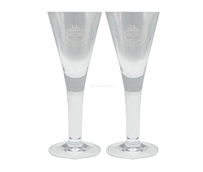 AVIT Gläser-Set Aalborg Akvavit Gläser / 2er Set Stilglas neu Edition 2cl geeicht von AVIT