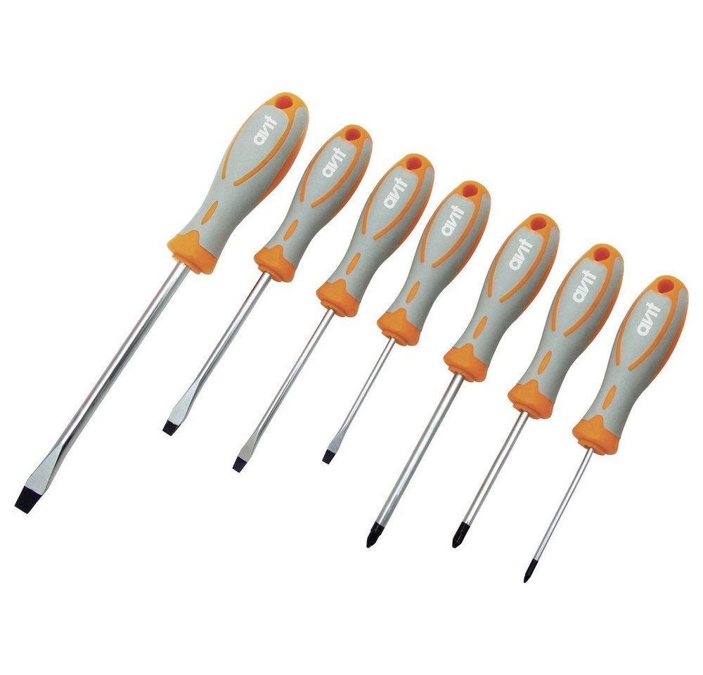 AVIT Schraubendreher AVIT Werkstatt Schraubendreher-Set 7teilig Schlitz, Plus/Minus AVIT Schraubendreher AVIT Werkstatt Schraubendreher-Set 7teilig Schlitz, Plus/Minus von AVIT