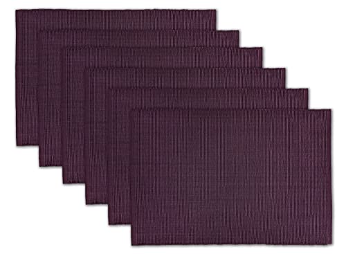 Platzsets aus 100% Baumwolle, gerippt, 33 x 48 cm, Dunkelviolett, Dicke Konstruktion, waschbare und Wiederverwendbare Stoff-Tischsets AVKA Studio von AVKA Studio