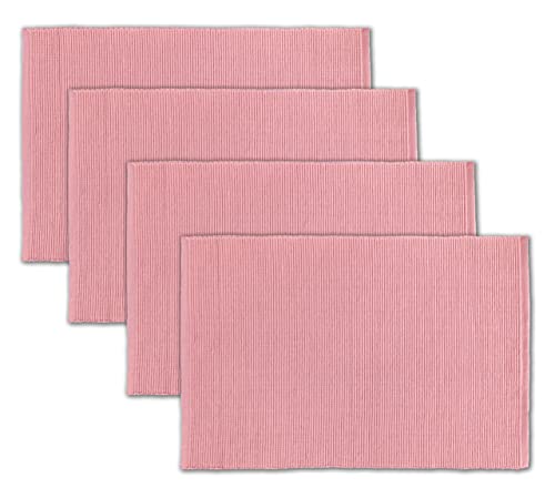 AVKA Studio Platzsets aus 100 % Baumwolle, gerippt, 4 Stück, 33 x 48 cm, mattes Pink, für den täglichen Gebrauch, dicke Konstruktion, waschbare und wiederverwendbare Stoff-Tischsets von AVKA Studio