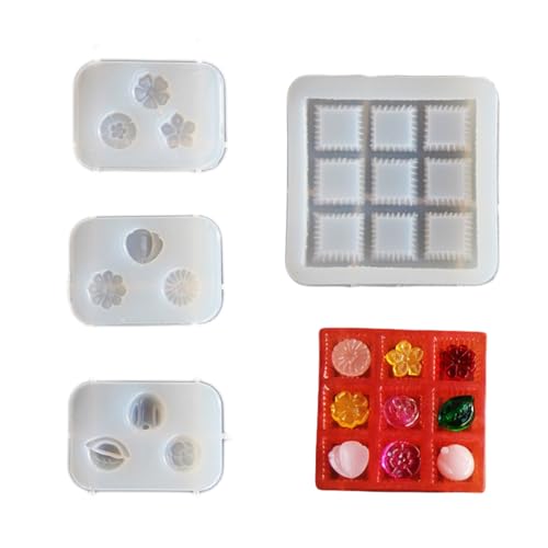 4pcs Realistische Miniaturgebäck Box Form Silikonformen Für Miniaturgebäckhalter Und Handwerkliche Enthusiasten Robuster Silikonform von AVKGCZ