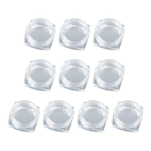 AVKGCZ 1/10pcs 3G Clear Jar Cosmetic Cream Box Kleine Leere Probenbehälter Töpfe Nägelkunst Aufbewahrung Transparent Kisten Plastikbox von AVKGCZ