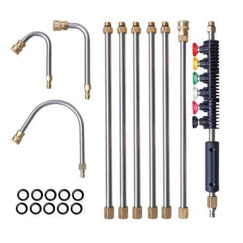 AVKGCZ 10 Pcs Hochdruckreinigung Lanzen Mit 6 Düsenspitzen Stahlstahldruck Waschmaschine Verlängerung Zauberstab Gebogene Stangen Lanzen Eingestellt AVKGCZ 10 Pcs Hochdruckreinigung Lanzen Mit 6 Düsenspitzen Stahlstahldruck Waschmaschine Verlängerung Zauberstab Gebogene Stangen Lanzen Eingestellt von AVKGCZ
