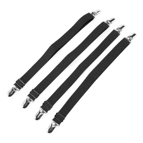 AVKGCZ 4pcs Verstellbare Bettlaken Befestigungsstreifen Elastische Matratzenabdeckung Eckhalter Clip Grippers HAPEND Cord Hake Schleifenbettelastische Blechhalter AVKGCZ 4pcs Verstellbare Bettlaken Befestigungsstreifen Elastische Matratzenabdeckung Eckhalter Clip Grippers HAPEND Cord Hake Schleifenbettelastische Blechhalter von AVKGCZ