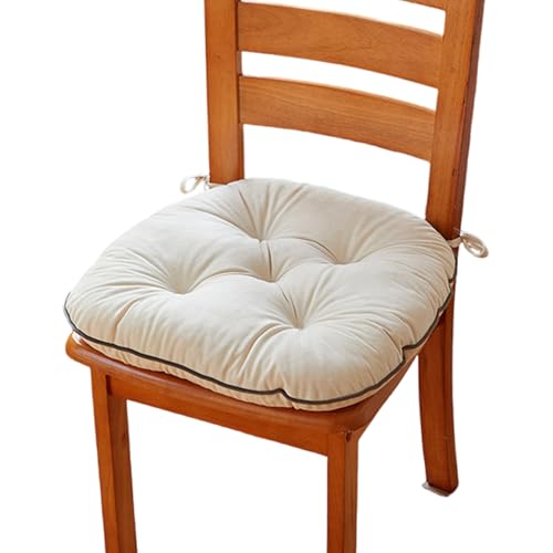 AVKGCZ Bequemer Stuhlkissen Plüsch Sitzpad Mit Sicherer Krawatte Für Winterwärme Und Komfort 42 X 40 cm Sichern Fit Pad Matten Sitzplatz von AVKGCZ