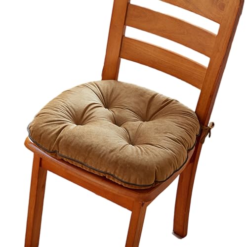 AVKGCZ Bequemer Stuhlkissen Plüsch Sitzpad Mit Sicherer Krawatte Für Winterwärme Und Komfort 42 X 40 cm Sichern Fit Pad Matten Sitzplatz von AVKGCZ