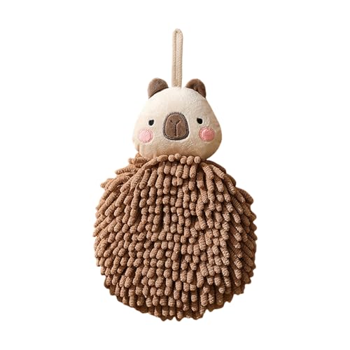 AVKGCZ Fuzzy Handtuch Chenilles Handtuch Mit Hängenden Schleife Weiche Trocknende Dekorative Badetücher Für Badezimmer Küche Cartoon Capybara Handtücher von AVKGCZ