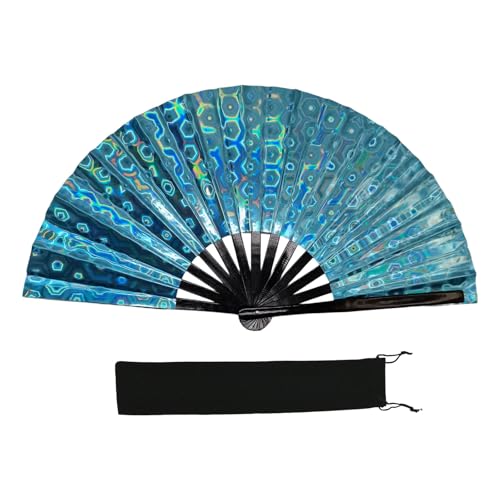 AVKGCZ Helles Reflektierende Farbenfrohe Faltbare Handheld Fan Line Tanzhand Für Partybühnenaufführungen Und Kulturellen Austausch Reflektierende Faltung von AVKGCZ