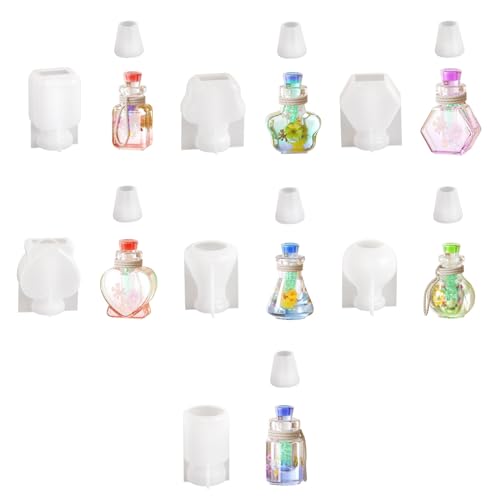 Driftflasche Silikonform DIYS Kristall Epoxidharz Herzstern Wunsch Flaschenform Nacht Dekorative Gipsbetonversorgung von AVKGCZ