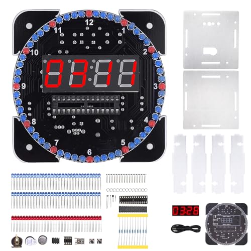 Einfache Digitaluhr Lötprojekt Mit Alarm Und Temperaturmessung Für Die Elektronische Lötuhr In Der Heimat Und Klassenzimmer von AVKGCZ