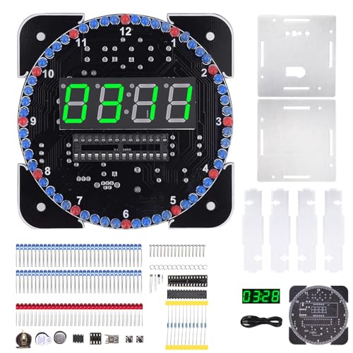 Einfache Digitaluhr Lötprojekt Mit Alarm Und Temperaturmessung Für Die Elektronische Lötuhr In Der Heimat Und Klassenzimmer von AVKGCZ