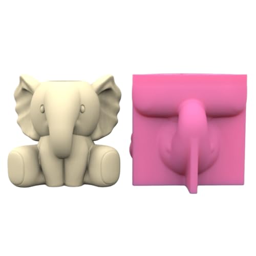Elefantenförmige Form Sukkulente Blumentöpfe Formen Haltbar Silikonform Tierstiftehalter Form Für Enthusiasten Blumentöpfe Form Form von AVKGCZ