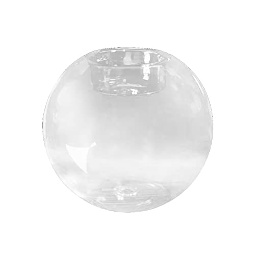 European Round Glass Kerzenhalter Dekorative Kerzenlestick Ornamente Esstisch Home Hochzeitsbar Party Dekoration Klar Glasskerkerhalter von AVKGCZ
