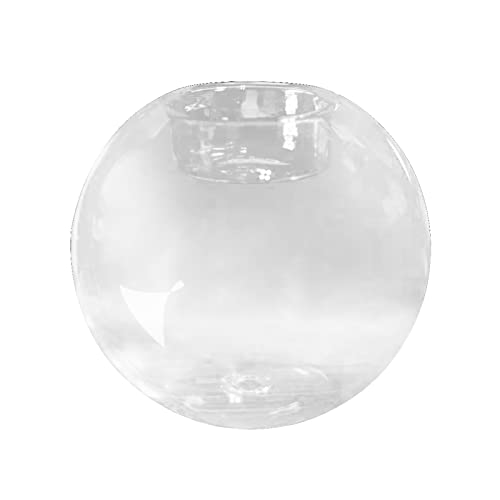 European Round Glass Kerzenhalter Dekorative Kerzenlestick Ornamente Esstisch Home Hochzeitsbar Party Dekoration Klar Glasskerkerhalter von AVKGCZ