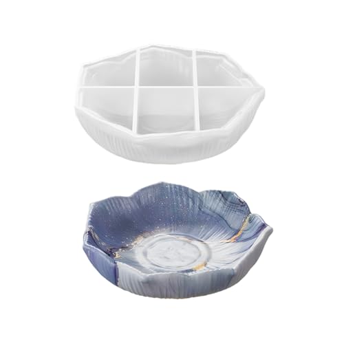 Flexible Silikonform Zum Crafting Blumenform Tablett Epoxidharz Juwelry Schale Dekorative Aufbewahrungsplatte Silikon Obstteller Schmuckschale von AVKGCZ