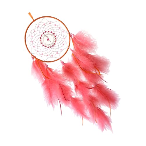 Handwerksträger Traumfänger Mit Gefiederten Perlen Und Flamingos Charme Für Hochzeitsfeiern Und Schlafzimmer Hängende Dekoration Wohnkunsthandwerk von AVKGCZ