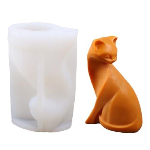 Katzenkerzenform Tierisches Silikon Zum Herstellen Von Handgefertigten Seife Formen Harzputz Make Form Formendekoration Katze von AVKGCZ