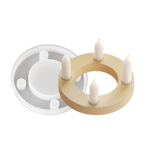 Kerzenhalter Silikonform Vier Löcher Kerzenharzformen Diys Betonguss Schimmel Kunsthandwerk Kerzendekorationen Schmuck Schmelze von AVKGCZ