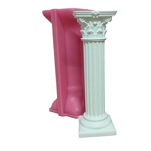 Römisch Gestreifte Säule Kerzenhalter Formen Kerzenlestick Silikonform Für Harzguss Cement Home Decor Candlestick Silikonform von AVKGCZ