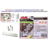 Cuadrofix Aufhänger Weiß AVL M99814x16mm BL4 Und3669 226 von AVL