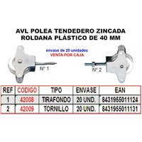AVL - Wäscheleinenrolle aus Zink, 40 mm Kunststoffscheibe mit Schraube HR05N AVL - Wäscheleinenrolle aus Zink, 40 mm Kunststoffscheibe mit Schraube HR05N von AVL