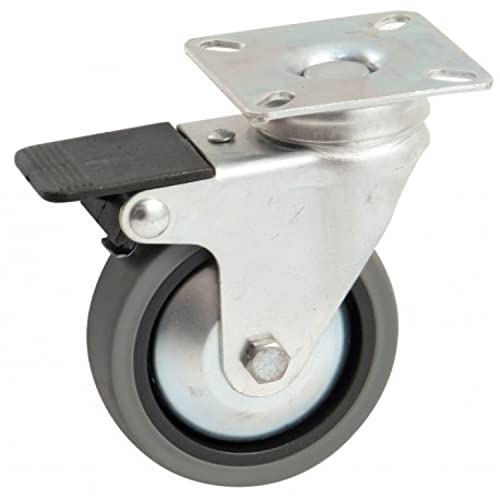 Lenkrolle Platine quadratisch + AVL Bremse - Gummirad Ø 50 - Tragkraft 30 kg - 518879AS Lenkrolle Platine quadratisch + AVL Bremse - Gummirad Ø 50 - Tragkraft 30 kg - 518879AS von AVL