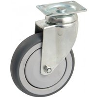 AVL - Lenkrolle mit rechteckiger Platte Gummirad ø 100 - Tragkraft 100 kg - 550842O von AVL