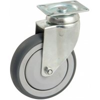 AVL - Lenkrolle mit rechteckiger Platte Gummirad ø 100 - Tragkraft 45 kg - 550832O von AVL