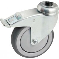 AVL - Lenkrolle mit runder Platte + Bremse - Gummirad ø 125 - Tragkraft 100 kg - 550893O von AVL