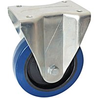 Bockrolle mit rechteckiger Platte AVL - Blaues Gummirad Ø 200 - Tragkraft 400 kg - 527726 von TENTE