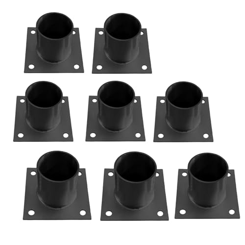 AVLLSO Aufschraubhülse 8 Stücke Zaun Post Anker für Holzposten, Postfächer, Geländer, Erhöhte Deck Anker Unterstützung Schwarz(25mm(1.0in)) von AVLLSO