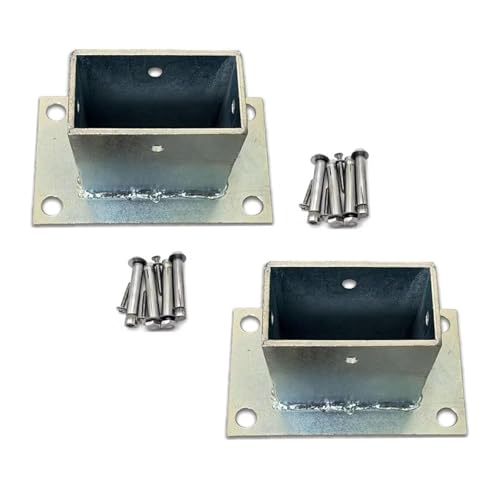 AVLLSO Aufschraubhülse Pfostenträger 2 4 5 Stück Edelstahl Säulenankerplatte Für Geländer/Balustrade/Pergola/Deck Geländer(2 Pcs,80x40x80 MM) von AVLLSO