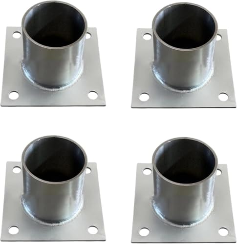 AVLLSO Aufschraubhülse Pfostenträger 4 Packung Runde Säulen Grundplatte für Deck Veranda Geländer Unterstützung Trim, 150 200 MM Geländer Post Halter(Dia 100mm(4.0in)) von AVLLSO