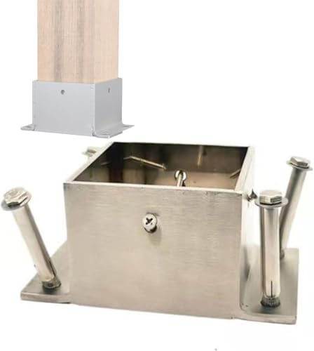 AVLLSO Aufschraubhülse für Beton- oder Holzböden, Deckbehälter aus Edelstahl mit Fittings(140x140mm(5.5x5.5 in)) von AVLLSO