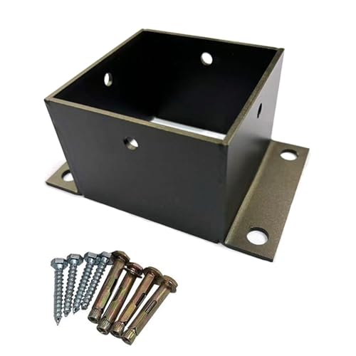 AVLLSO Einschlagbodenhülse Zaun Post unterstützt für Beton- oder Holzböden Schrauben nach unten Post(40x40 MM) von AVLLSO