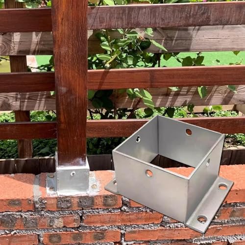 AVLLSO Pfostenschuh Heavy Duty Zaun Post Anker 8x8 7x7 6x6 5x5 4x4 3x3 2x2 Zoll, Deck Post Halterungen für Stützen Veranda Geländer Post(40x40mm(155x1.55 in)) von AVLLSO