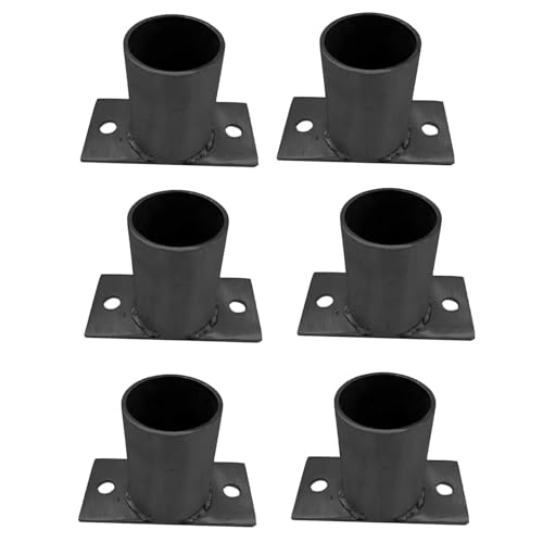 AVLLSO Pfostenträger Deck Post Support Anker Basis Kreislauf für Zaun, Postfach, Deck, Edelstahl Post Basis Kit(6 Pack,Dia 80mm(3.0 in)) von AVLLSO