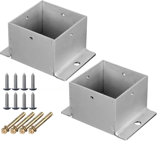 AVLLSO Pfostenträger Halterung für Säulensockel Für Beton/Holzböden, Deckpfosten aus Edelstahl(2 Pcs,60x60 mm (2.4x2.4 in)) von AVLLSO