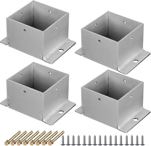 AVLLSO Pfostenträger Halterung für Säulensockel Für Beton/Holzböden, Deckpfosten aus Edelstahl(4 Pcs,150x150mm(5.9x5.9 in)) von AVLLSO