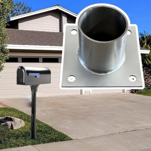 AVLLSO Pfostenträger Pergola Post Brackets Kit, Runder Post Bodenflansch für Zaun/Lichtpfosten/Beton(2 Pcs,Dia 1.0 in(25mm)) von AVLLSO