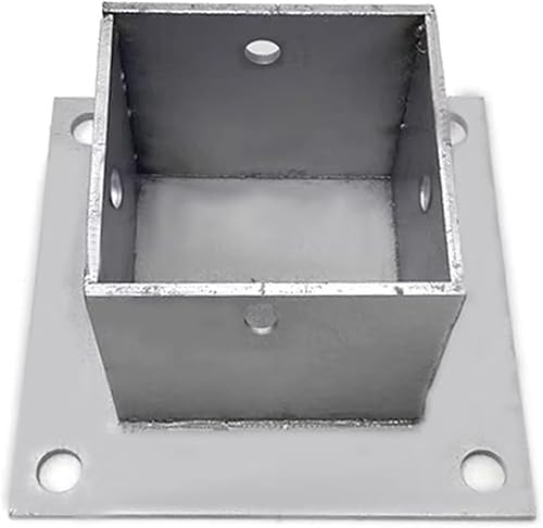 AVLLSO Pfostenträger Pfostenstiefel für Geländer, Für Briefkasten, Pergolen und Decks, Holzzaunpfostenankerbasis, 2x2 4x4 5x5 6x6 8x8 Zoll(1 Pcs,100x100mm(3.9x3.9 in)) von AVLLSO