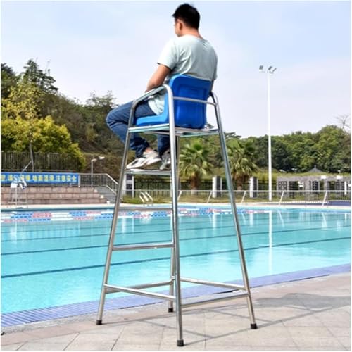AVLLSO Poolleiter Edelstahl Patio Bar Hocker mit bequemem Sitz, 180cm/5.9ft Höhe Edelstahl Life Guard Stühle für Outdoor Patio Lake Beach, Tragbar 300kg AVLLSO Poolleiter Edelstahl Patio Bar Hocker mit bequemem Sitz, 180cm/5.9ft Höhe Edelstahl Life Guard Stühle für Outdoor Patio Lake Beach, Tragbar 300kg von AVLLSO