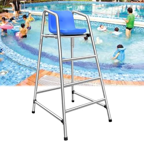 AVLLSO Stahl Poolleiter Deck Rettungsstühle für Strand/Wasserpark/See im Freien, 47.2in / 59in / 71in Höh 304 Edelstahl Pool Stuhl mit bequemem Sitz(150cm/59in/4.9ft Tall) von AVLLSO