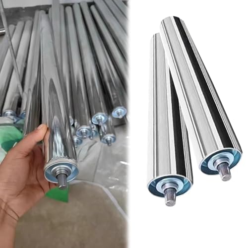 AVLLSO Universalwalzenrolle Industrielle Förderrollen – 2er-Pack, 1,5" Durchmesser, für Fabriken Mäher Katzen-/Hundezaun(Dia 25MM/1 Inch,L 250MM(9.8in)) von AVLLSO