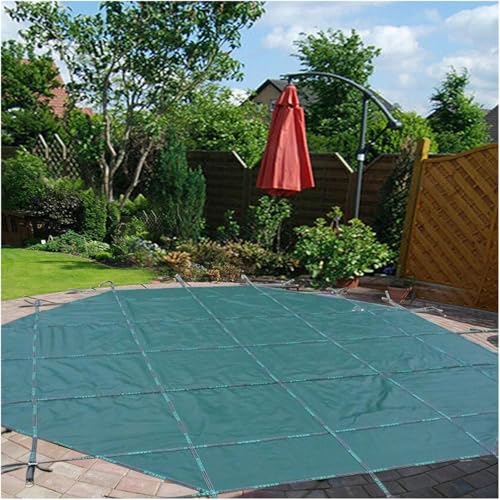 AVLLSO Winterfeste Poolabdeckung Rund 2.5-9.7m - Sicherheitsnetz Grün für Einbaupools mit Montageset​(21ft/6.4m) von AVLLSO