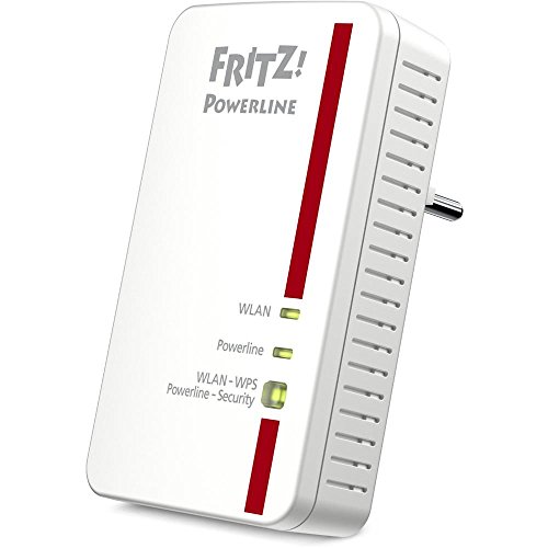AVM Fritz Powerline 1240E WLAN Adapter (1,200 MBit/s, WLAN-Access Point, ideal für Media-Streaming oder NAS-Anbindungen), Weiß von Fritz
