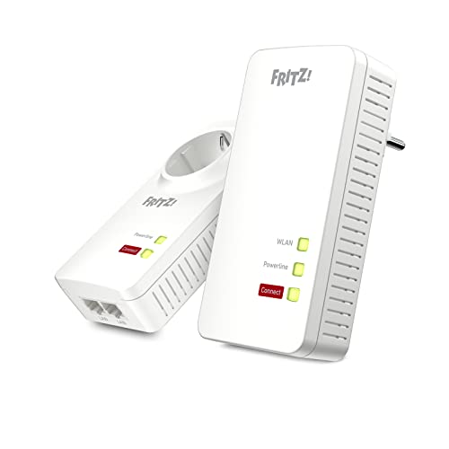 AVM FRITZ!Powerline 1260 WLAN Set (WLAN-Access Point, ideal für Media-Streaming oder NAS-Anbindungen, 1.200 MBit/s, deutschsprachige Version) von AVM