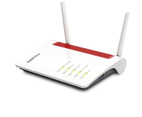FRITZ!Box 6850 5G (Mobilfunk-Internet bis zu 1.300 MBit/s, WLAN AC+N bis 866 MBit/s (5 GHz) & 400 MBit/s (2,4 GHz), 4 x Gigabit-LAN, DECT-Basis, USB 3.0, geeignet für Deutschland) von AVM