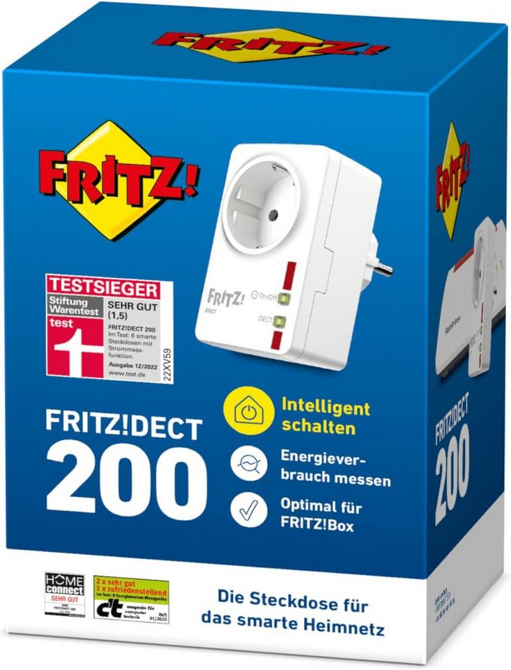 AVM Steckdose FRITZ!DECT 200 Smart Home intelligente Steckdose, Steuerung per PC, Notebook, FRITZ!Fon, Smartphone oder Tablet AVM Steckdose FRITZ!DECT 200 Smart Home intelligente Steckdose, Steuerung per PC, Notebook, FRITZ!Fon, Smartphone oder Tablet von AVM